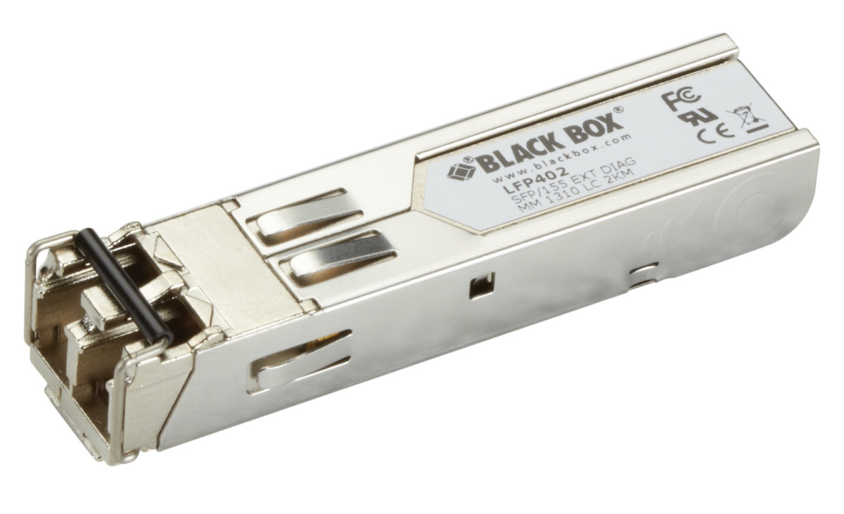 Picture of Blackbox LFP402 1310Nm Series Fast 155-Mbps Extreme Temperature SFP with Extended Diagnostics - 155-Mbps 2km LC Multimode Fiber