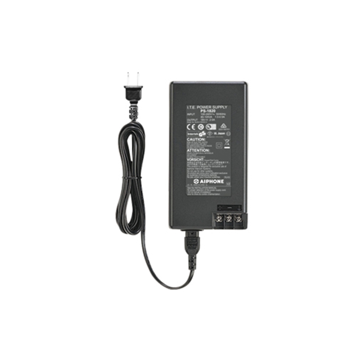 Picture of Aiphone PS-1820UL 18V DC & 2A Power Supply - 110V AC