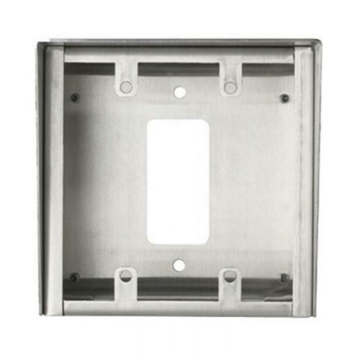 Picture of Aiphone SBX-2G-A Surface Mount 2-Gang Box&#44; Stainless Steel