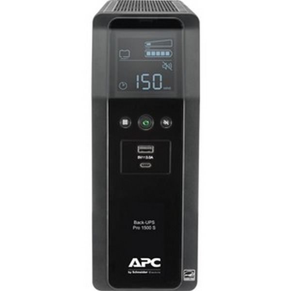 Picture of APC by Schneider Electric BR1500MS2 Back UPS Pro 1500VA Line Interactive Tower 2 USB Charging Ports