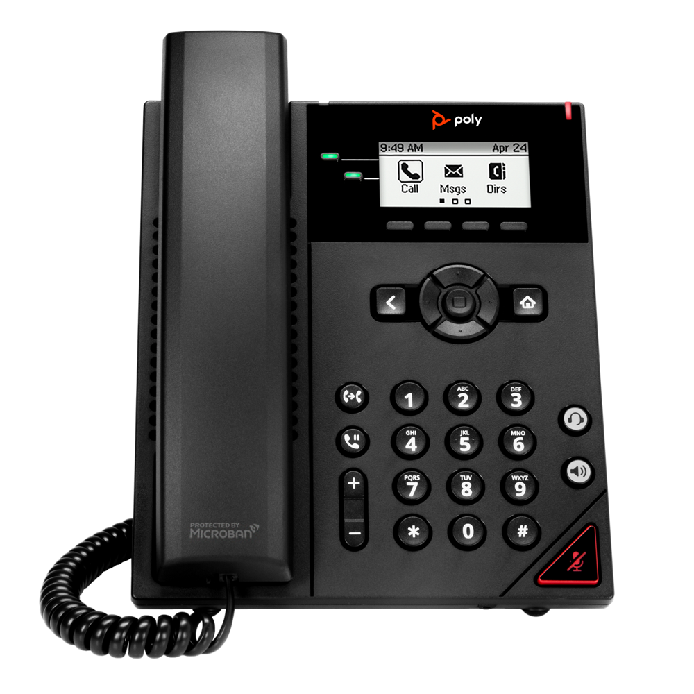 Picture of Polycom 2200-48810-025 RC Ring Central VVX 150 2-Line PoE Desktop Phone