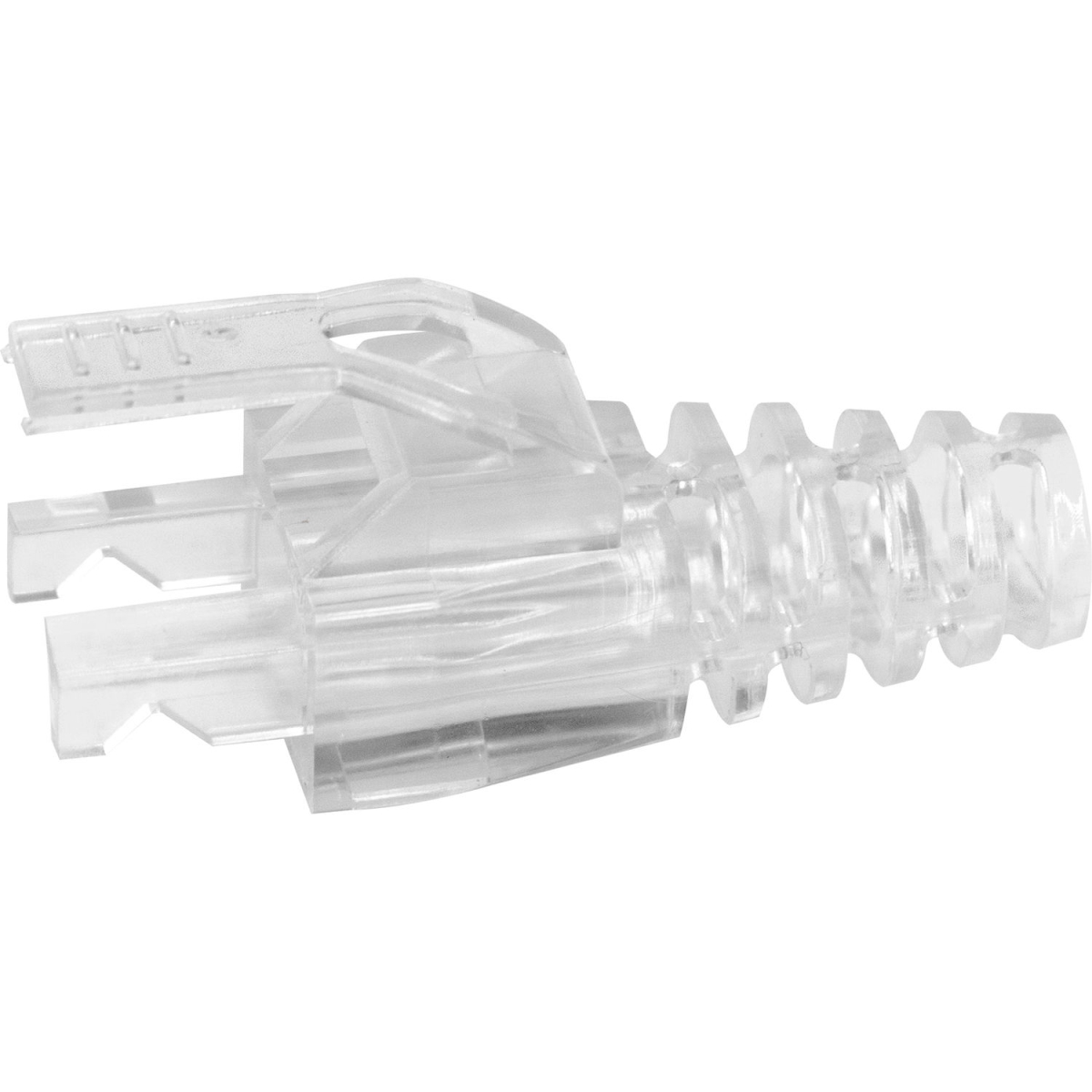 Cat6/6A Snagless Strain Reliefs - Clear - Pack of 100 - Durable Protection