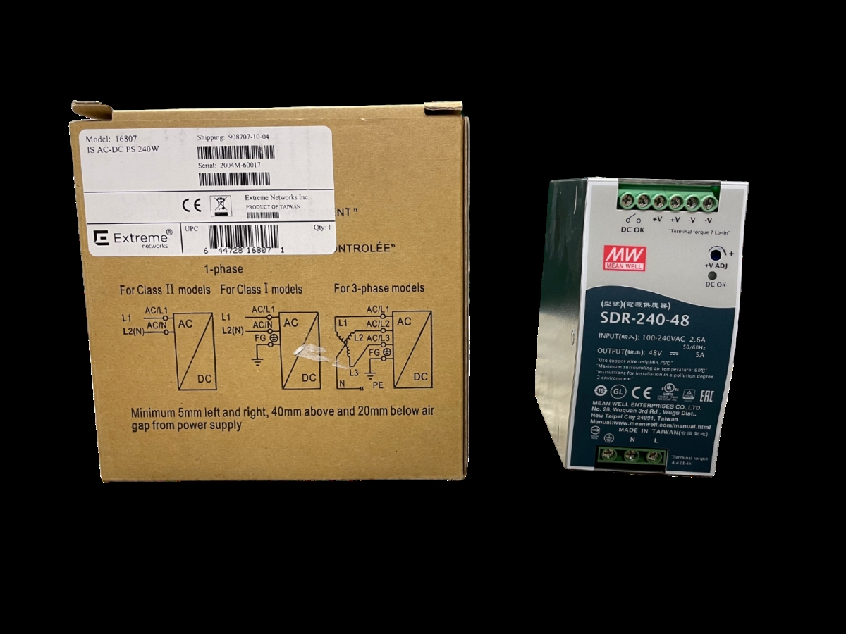 240W Output DIN Rail -25 - 70C IS AC-DC Power Supply