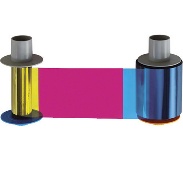 Picture of Fargo 84052 YMCKK Full-Color Ribbon with 2 Black Resin Panels for HDP5000 Printers