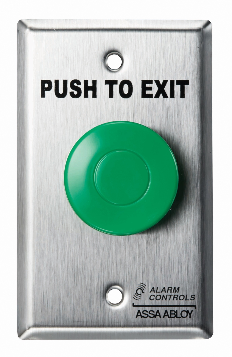 TS-14 Single Gang Pneumatic Time Delay Mushroom Green Button