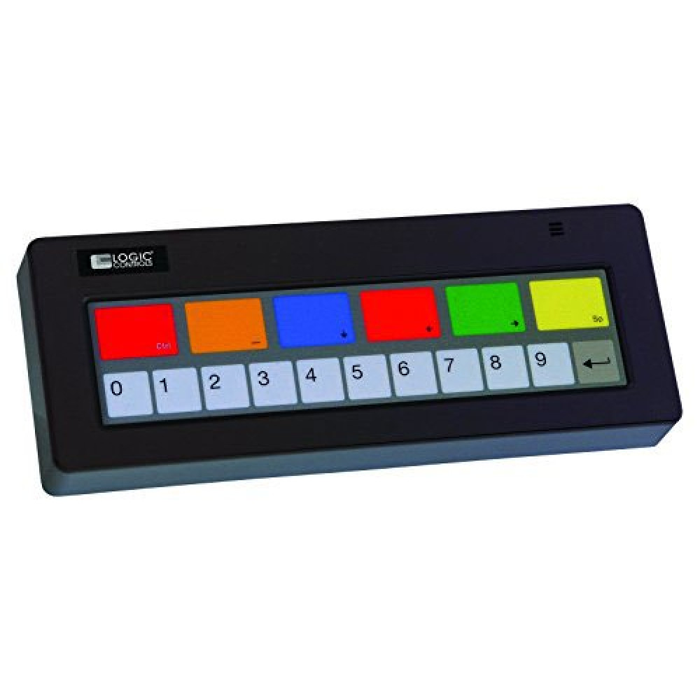 Picture of Logic Controls KB1700B-BK Programmable Keyboard for Legend B&#44; Xpient & PS-2&#44; Black
