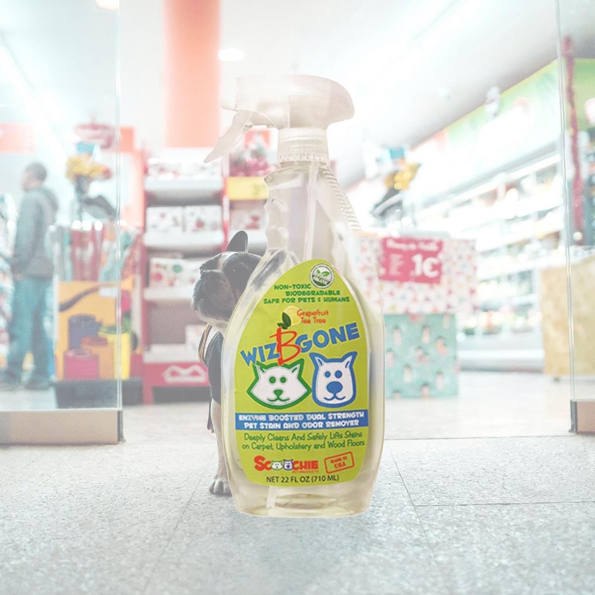 Picture of Schoochie Pet 100 Wiz B Gone Stain and Odor Remover For Carpet and Upholstery- 22 oz.