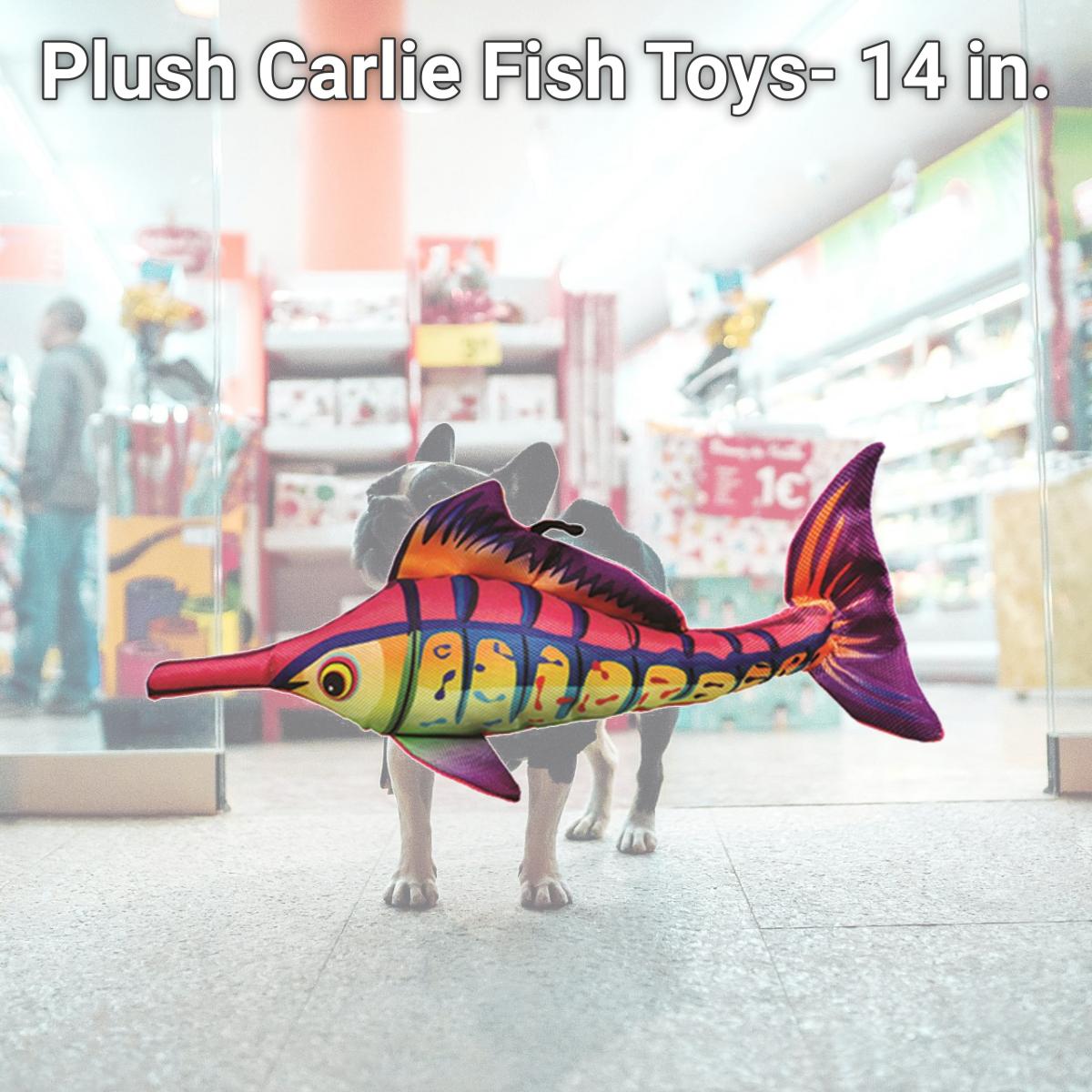 Picture of Schoochie Pet 510 Plush Carlie Fish Toys- 14 in.