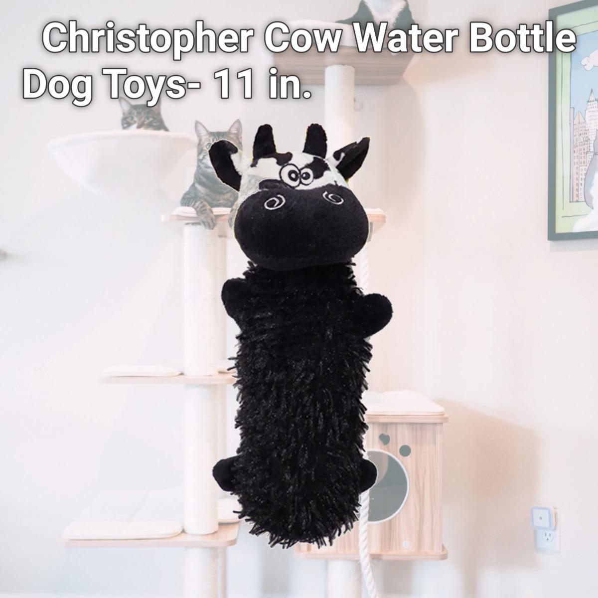 Picture of Schoochie Pet 555 Christopher Cow Water Bottle Dog Toys- 11 in.
