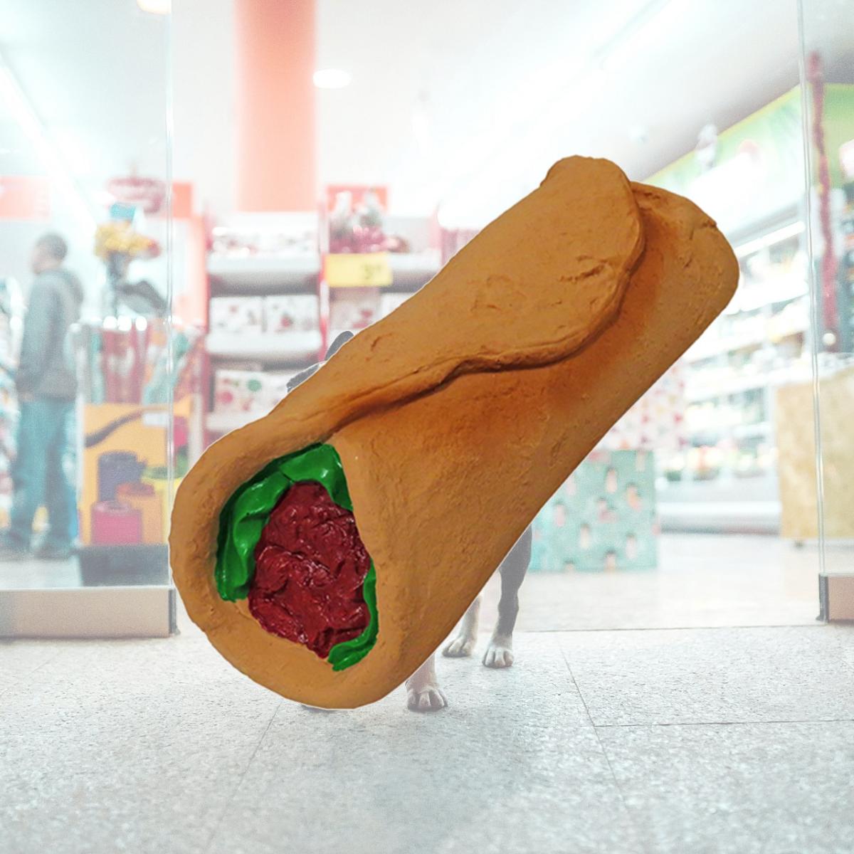 Picture of Schoochie Pet 702 Premium Stuffed Latex Late Night Burrito Toys- 7.5 in.