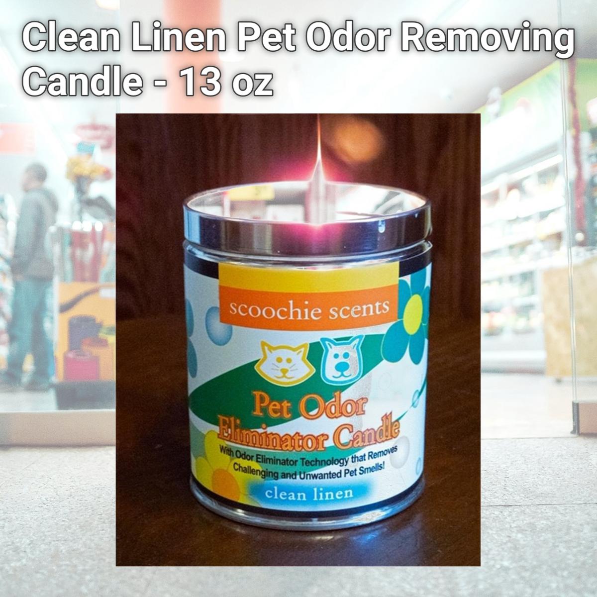 Picture of Scoochie Pet 262 Clean Linen Pet Odor Removing Candle - 13 oz