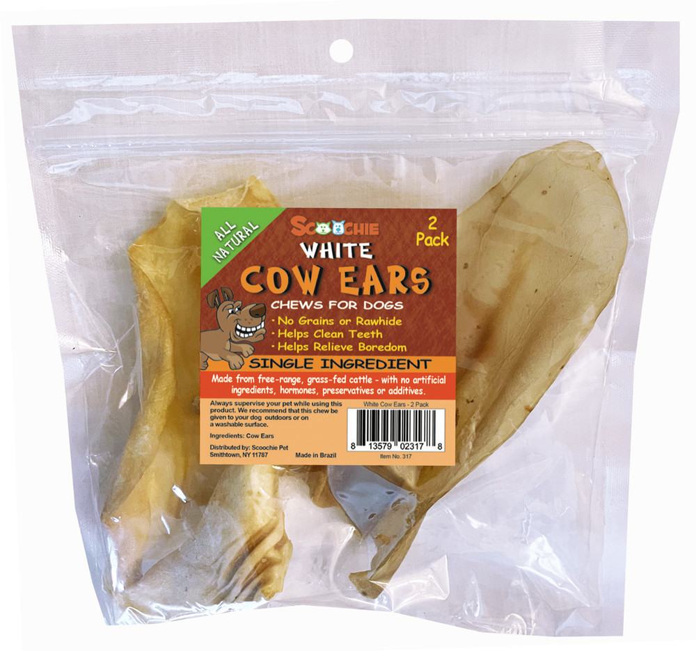 Picture of Scoochie Pet Products 317 Cow Ears Treats - Pack of 2