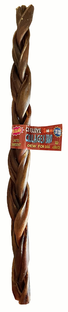 Picture of Scoochie Pet Products 605 12 in. Braided CS Deluxe Collagen Stick with Cigar Band
