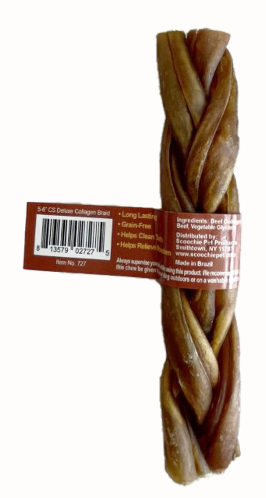 Picture of Scoochie Pet Products 727 5-6 in. CS Deluxe Collagen Braid Treats