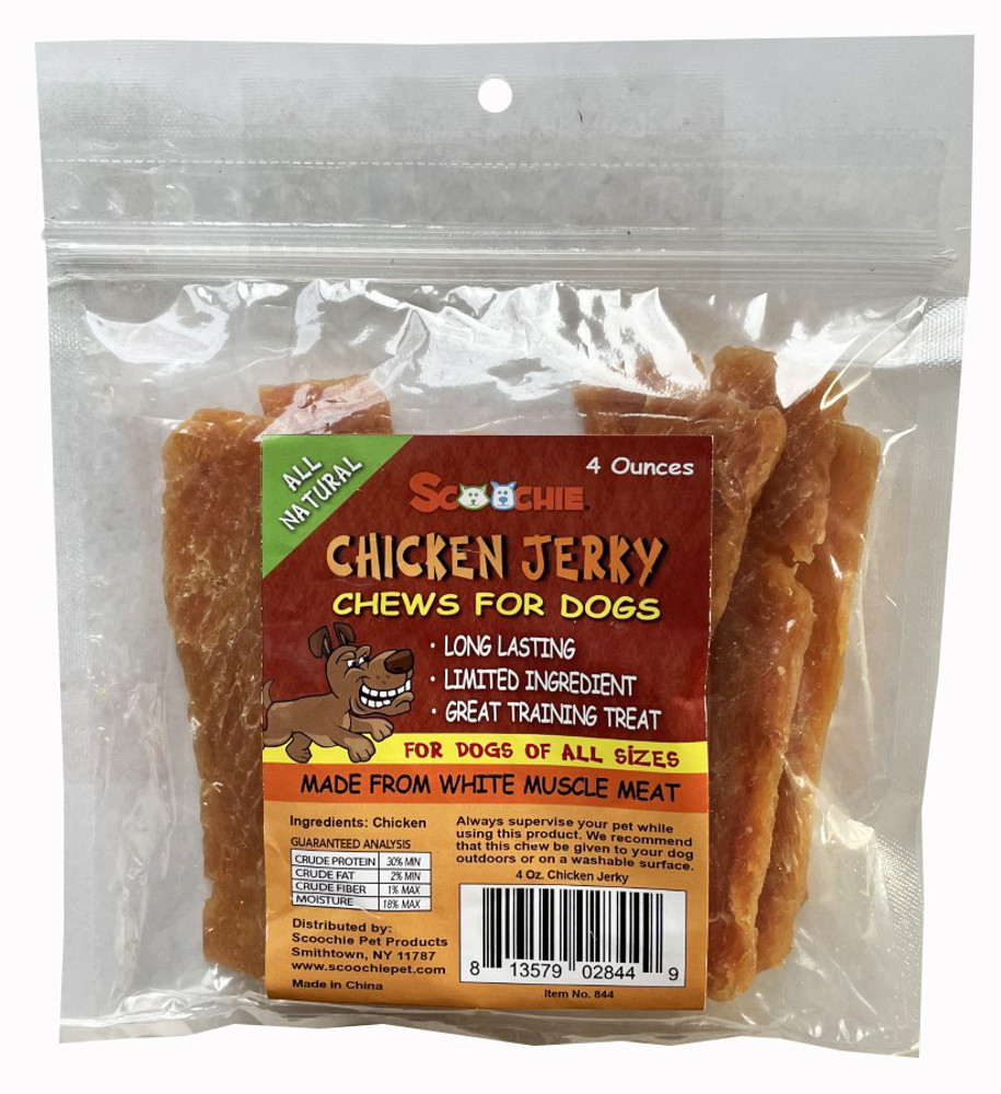 Picture of Scoochie Pet Products 844 4 oz Chicken Jerky in Peggable Bag