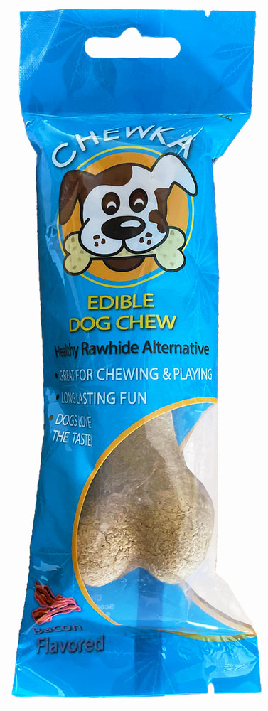 Picture of Scoochie Pet Products 885 3.5 oz Medium Bacon Chewka Bone in Peggable Bag