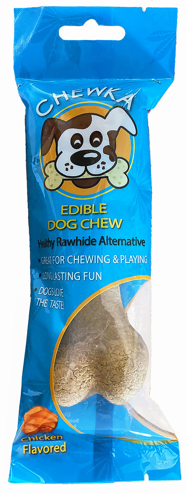 Picture of Scoochie Pet Products 886 3.5 oz Medium Chicken Chewka Bone in Peggable Bag