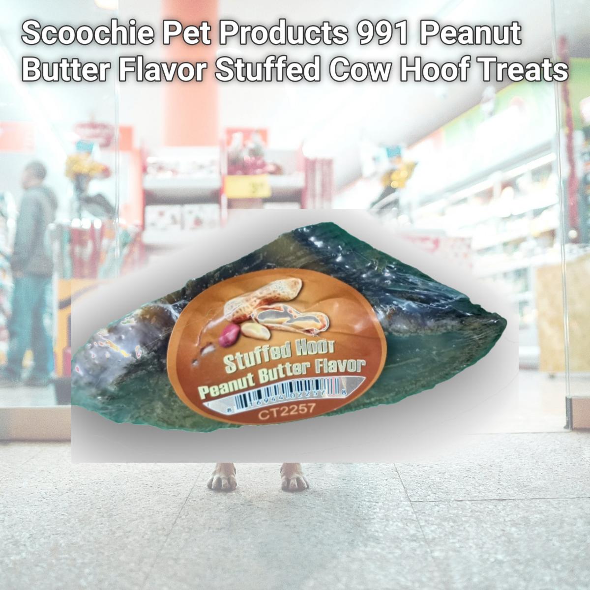 Picture of Scoochie Pet Products 991 Peanut Butter Flavor Stuffed Cow Hoof Treats