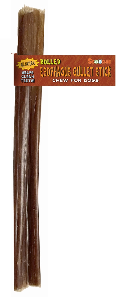 331 6 Inch Rolled Esophagus Jerky AKA Gullet Sticks AKA Bully Alternative With Cigar Band