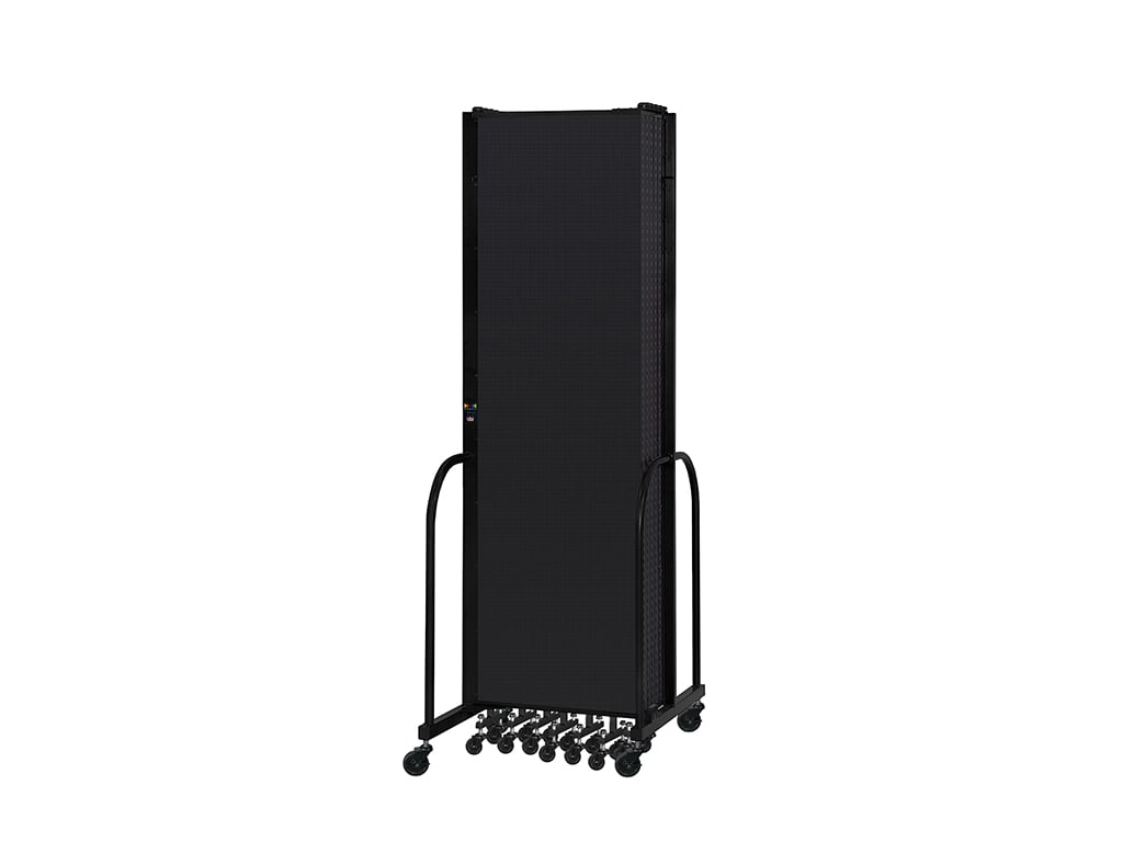 9 Panel Fire Resistant Partition, Black Sandel Fire Barrier Fabric - 7 ft. 4 in. x 16 ft. 9 in.