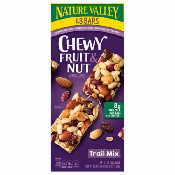 Picture of Nature Valley 100415596935 1.2 oz Fruit & Nut Chewy Granola Bar Trail Mix&#44; 48 Count