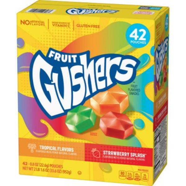 Picture of Gushers 122725401242 Strawberry Splash & Tropical Flavors Treat&#44; 42 Count