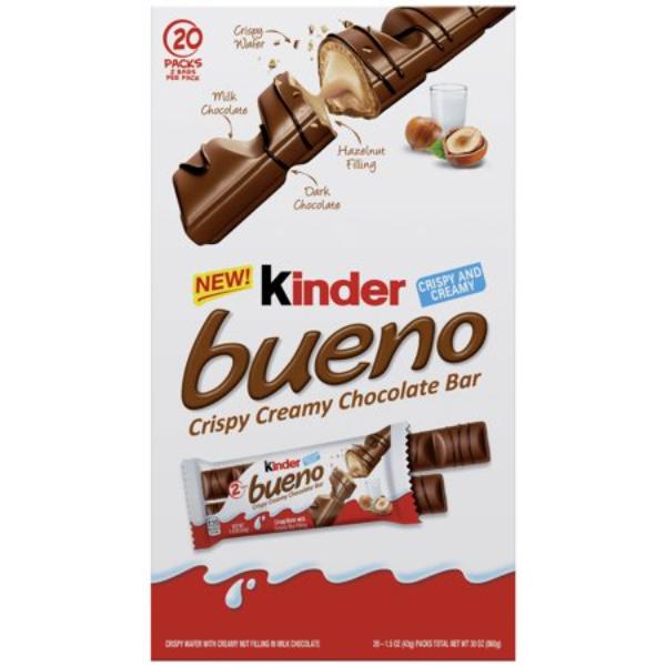 Picture of Kinder 020231423201 1.5 oz Bueno Chocolate & Hazelnut Chocolate Bars&#44; 2 Bars - Pack of 20