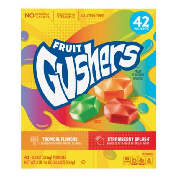 Picture of Gushers 020231488255 0.8 oz Strawberry Splash & Tropical Flavors Fruit Snacks&#44; 42 Count