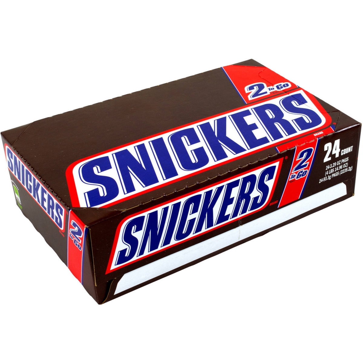 Picture of Snickers 400003225286 3.29 oz 2-to-Go Bars&#44; 24 Count