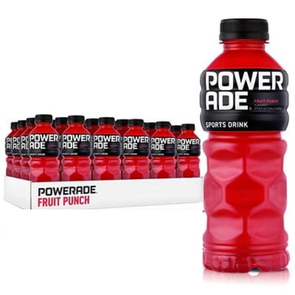 Picture of Powerade 049000403718 20 fl oz Fruit Punch Bottles&#44; Pack of 24
