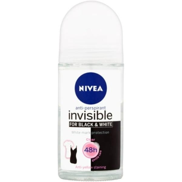 Picture of Nivea 604467793491 50 ml Invisible Black & White Clear Roll on Anti Perspirant Deodorant&#44; Original