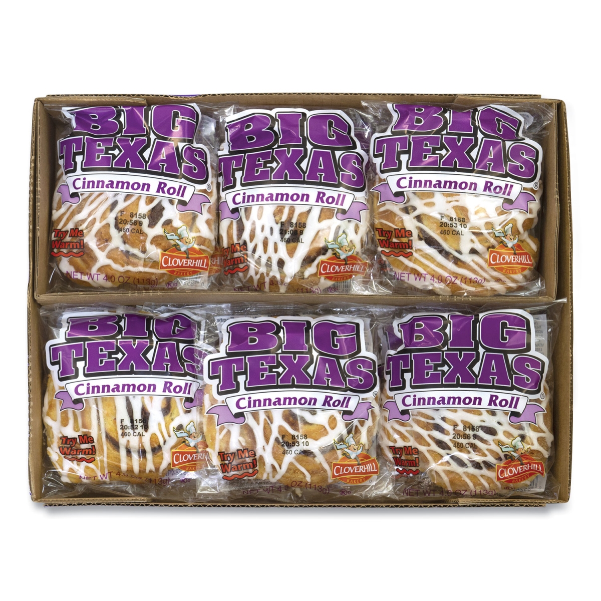 Picture of Cloverhill 085264790027 4 oz Big Texas Cinnamon Rolls&#44; Pack of 12 - Case of 3