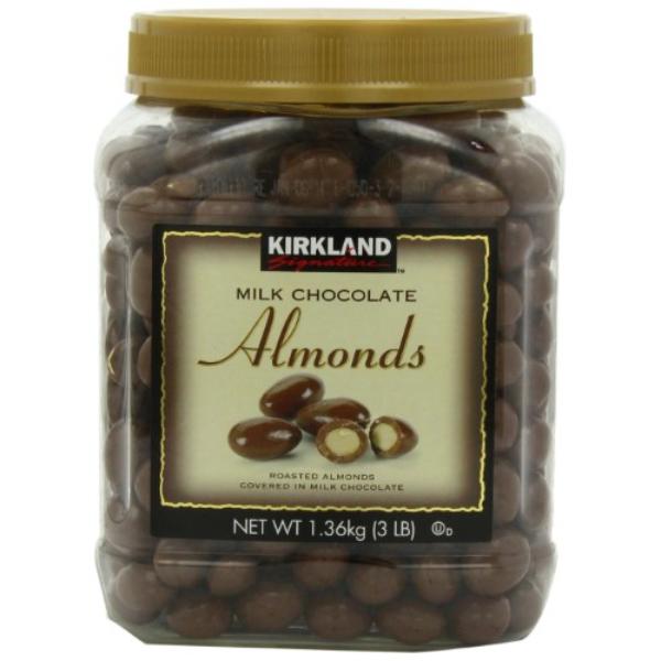 Picture of Kirkland Signature 096619376056 3 lbs Milk Chocolate Almonds