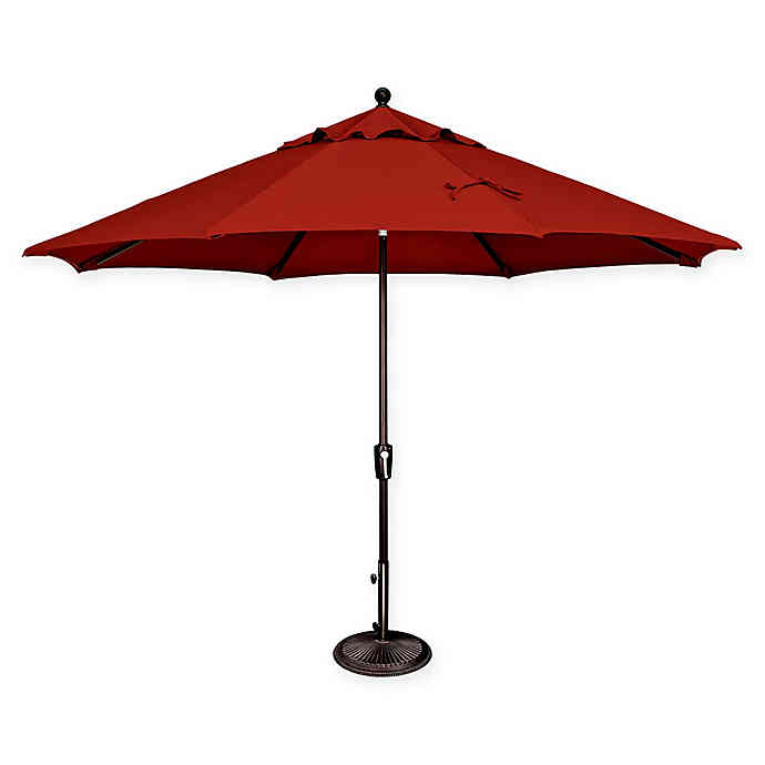 SSUM92-1109-D2412 11 ft. Catalina Octagon Push Button Umbrella - Really Red