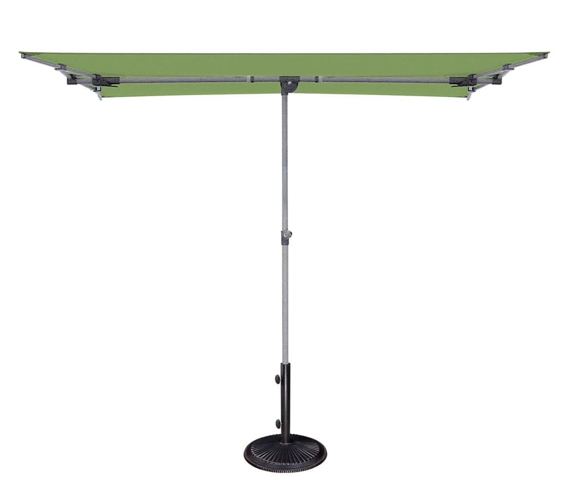 Picture of Capri SSBU-5X7RT5T-P027 5 x 7 ft. Rectangular Contemporary Umbrella&#44; Platinum & Lime