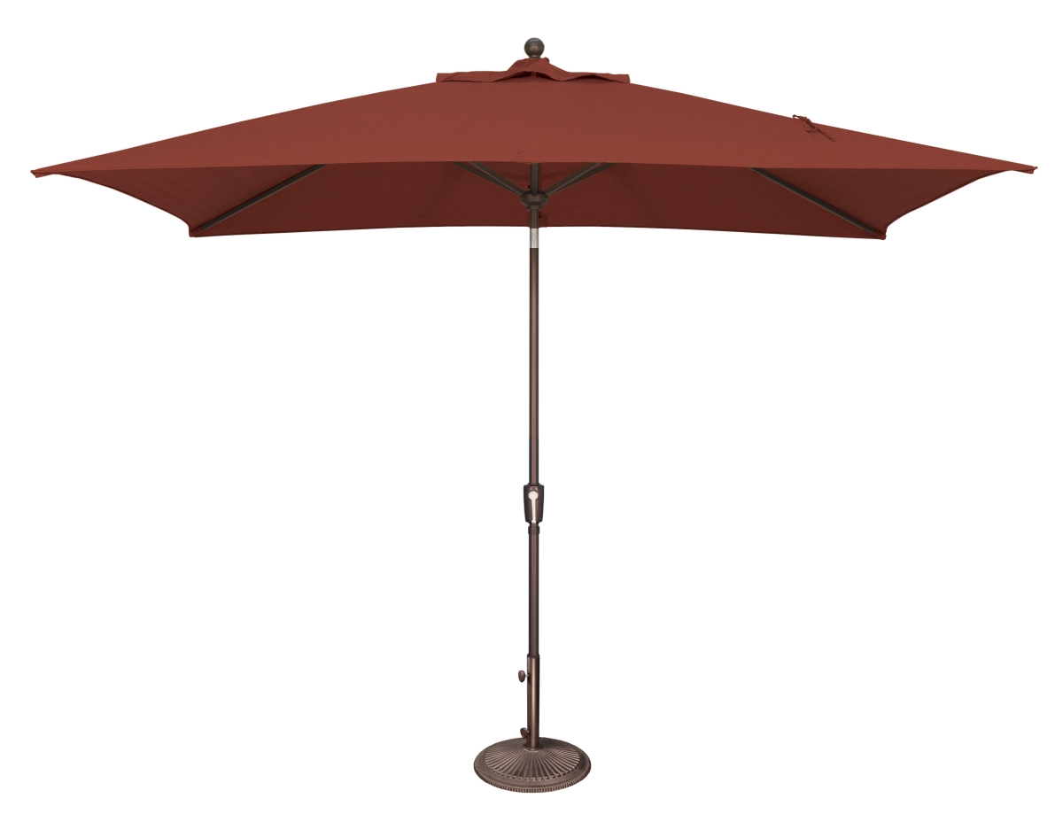 SSUM92-6X10RT00-D2407 Push Button Market Umbrella, Henna & Bronze