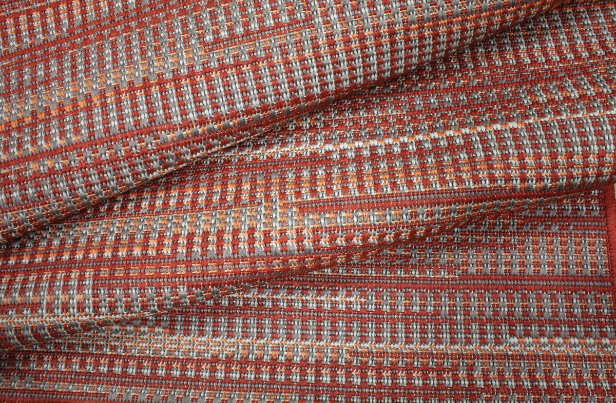SSRG-075-014-35 5 ft. 3 in. x 7 ft. 4 in.  Sophisticated Pattern Outdoor Rug, Red