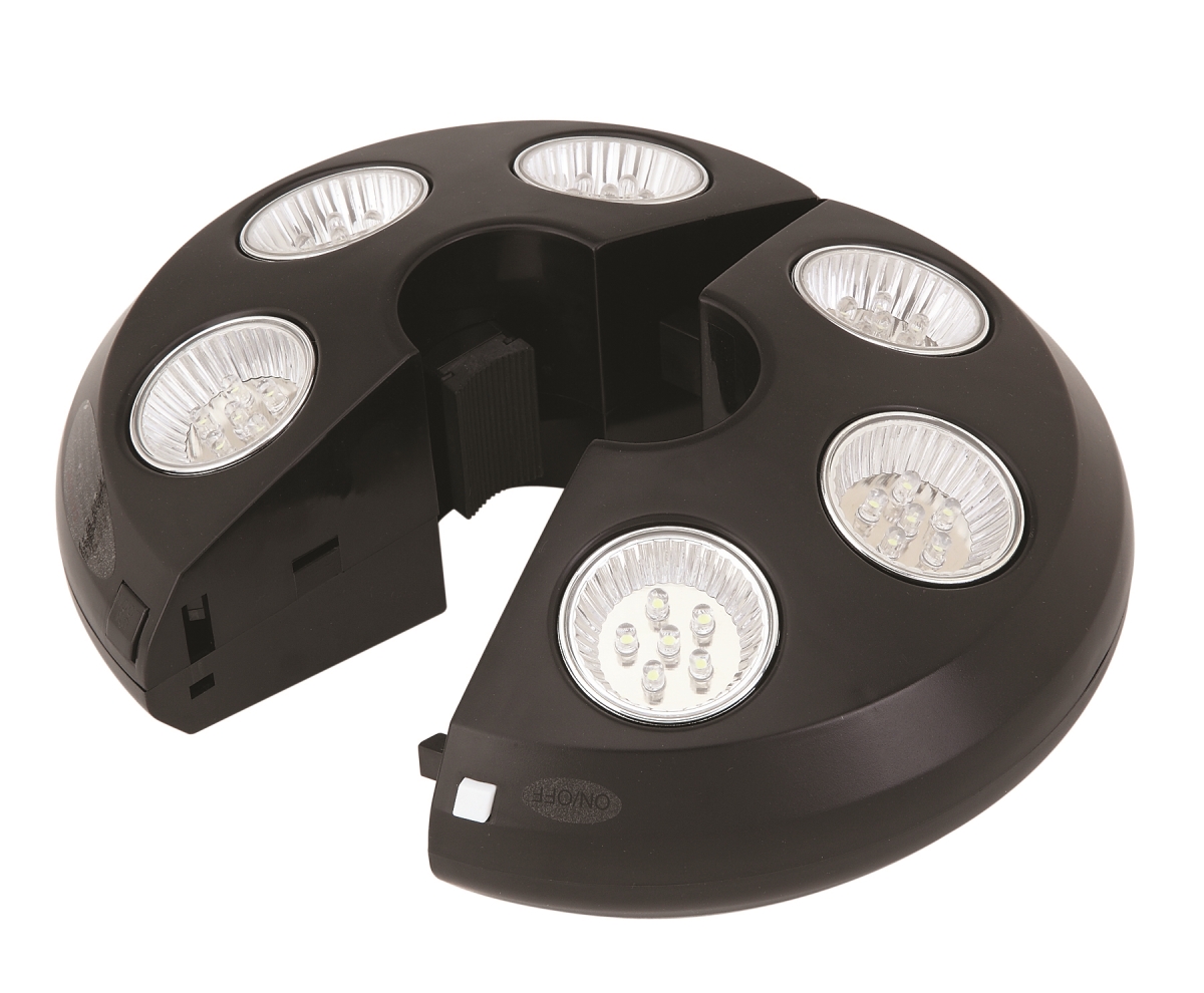 SS--09 8 in. Dia.  Umbrella Light, Black