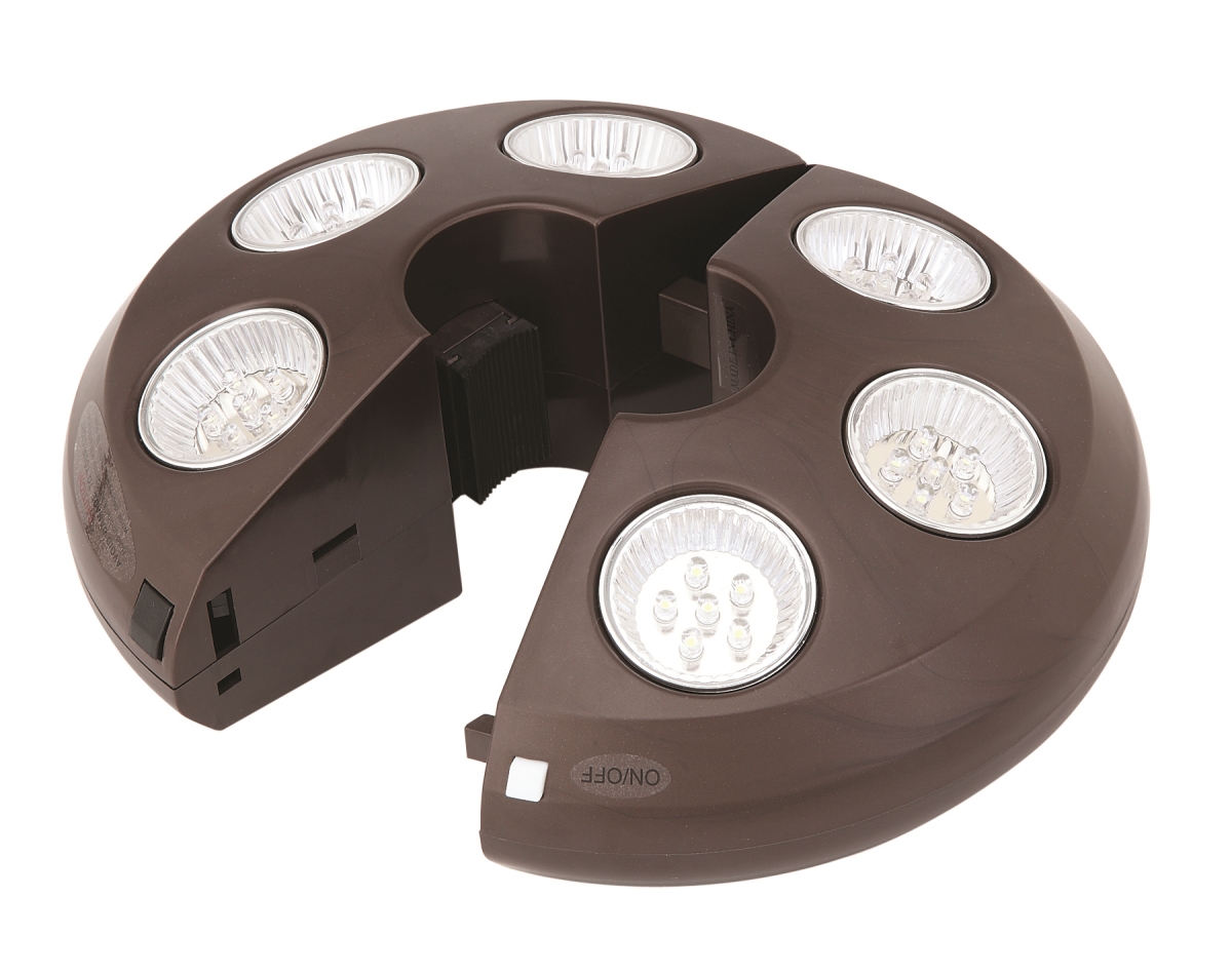 SS--00 8 in. Dia.  Umbrella Light, Bronze
