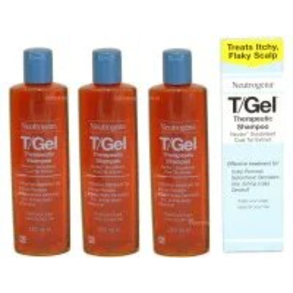 Picture of 2Seeds 133688804930 3 x 250 ml Theraputic Shampoo Neutrogena T Gel Itchy Scalp Treatment