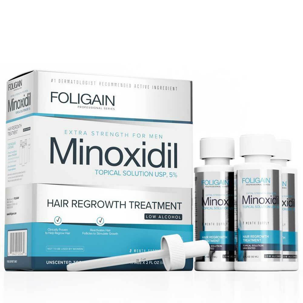 Picture of 2Seeds 402836556416 3.5-7.9 oz Foligain Minoxidil 5 Percent Hair Regrowth Treatment - Gentle Formula for Men