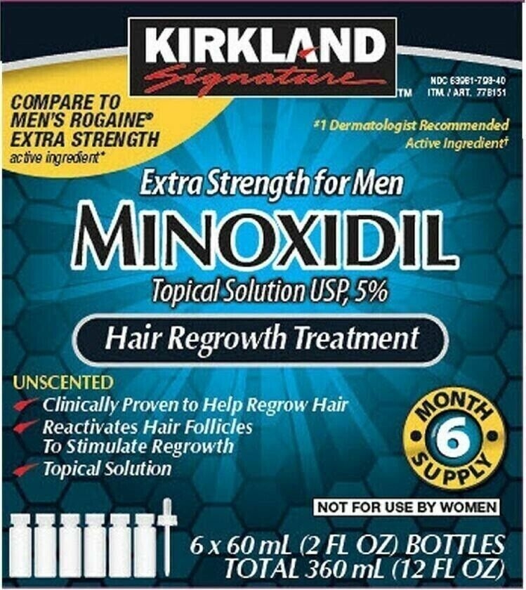 Picture of K store 778151  Kirkland Minoxidil 5% Hair Regrowth Treatment