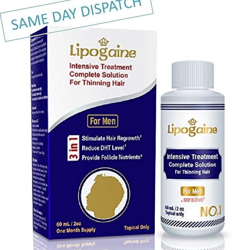 Picture of S stores 252075781157 Lipogaine For Men Sensitive Treatment Hair Loss Regrowth Anti Dht Scalp Solution