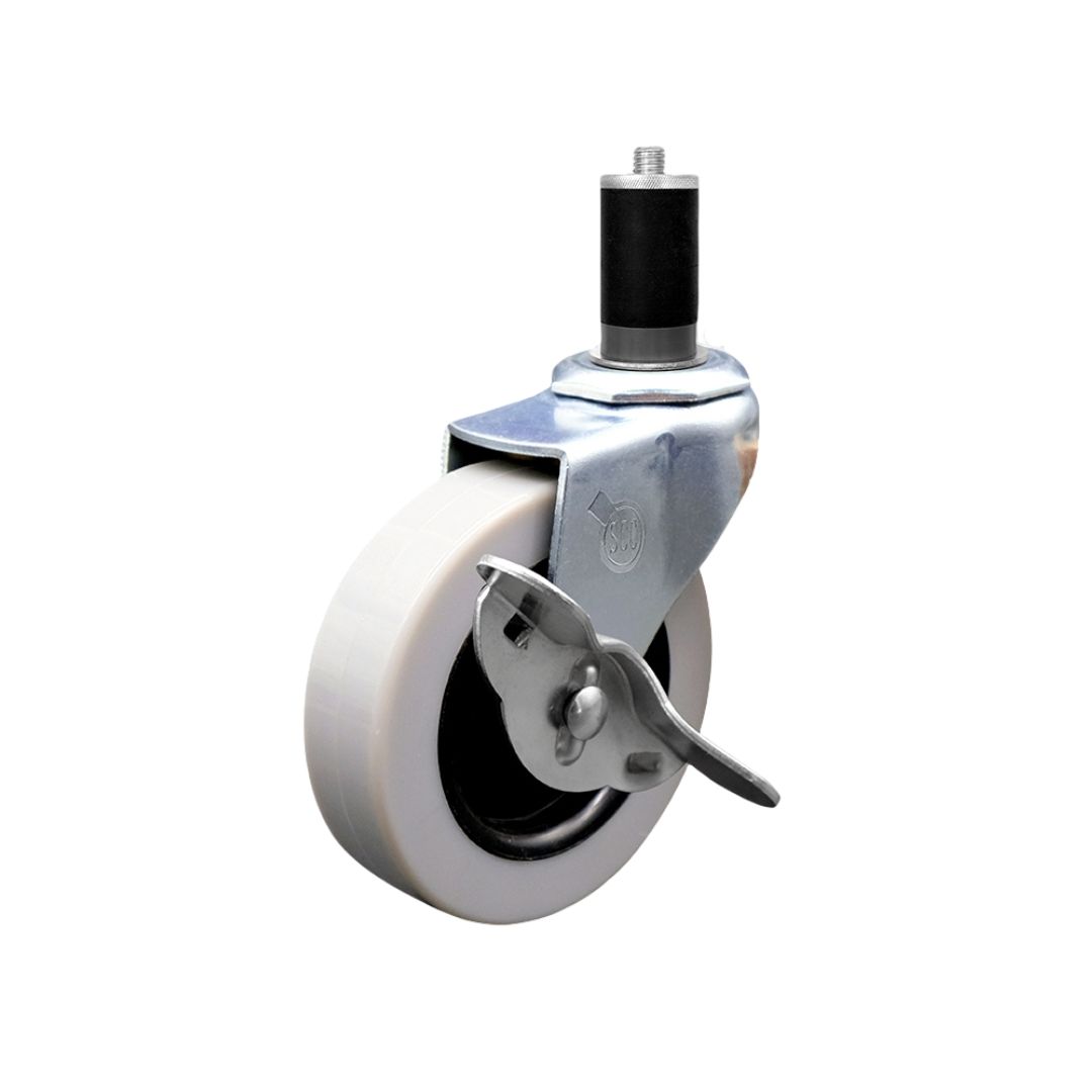 Swivel Caster Wheel - Black - 3 in. - with Brake - 110 lbs Capacity