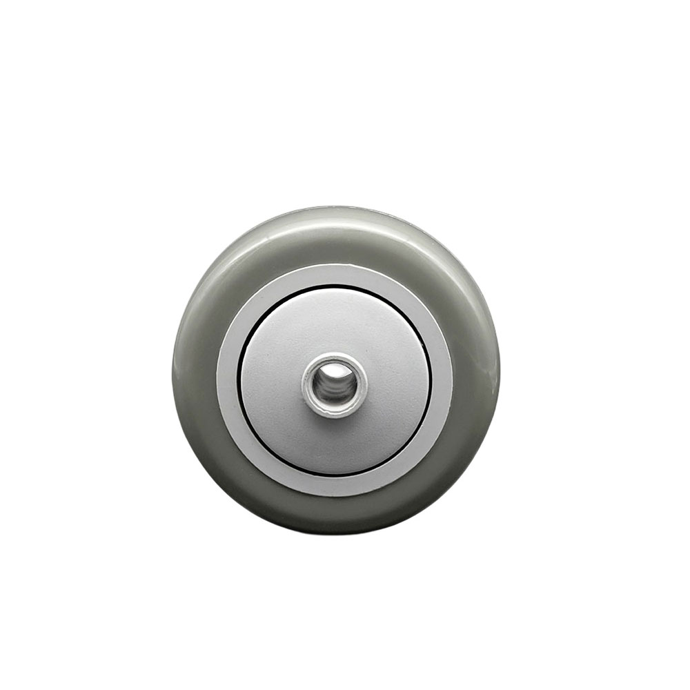 SCC-PPUB314-GRY 3 x 1.25 in. Gray Polyurethane on Gray Polyolefin Wheel with Precision Ball Bearing - 0.38 in. Bore Non Marking & Non Marring