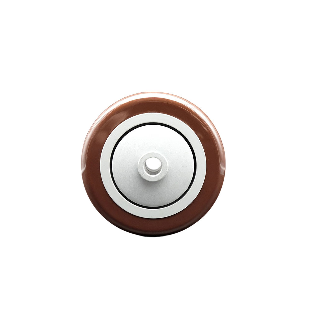 SCC-PPUB3514-MRN 3.5 x 1.25 in. Maroon Polyurethane on Gray Polyolefin Wheel with Precision Ball Bearing - 0.38 in. Bore Non Marking & Non Marring