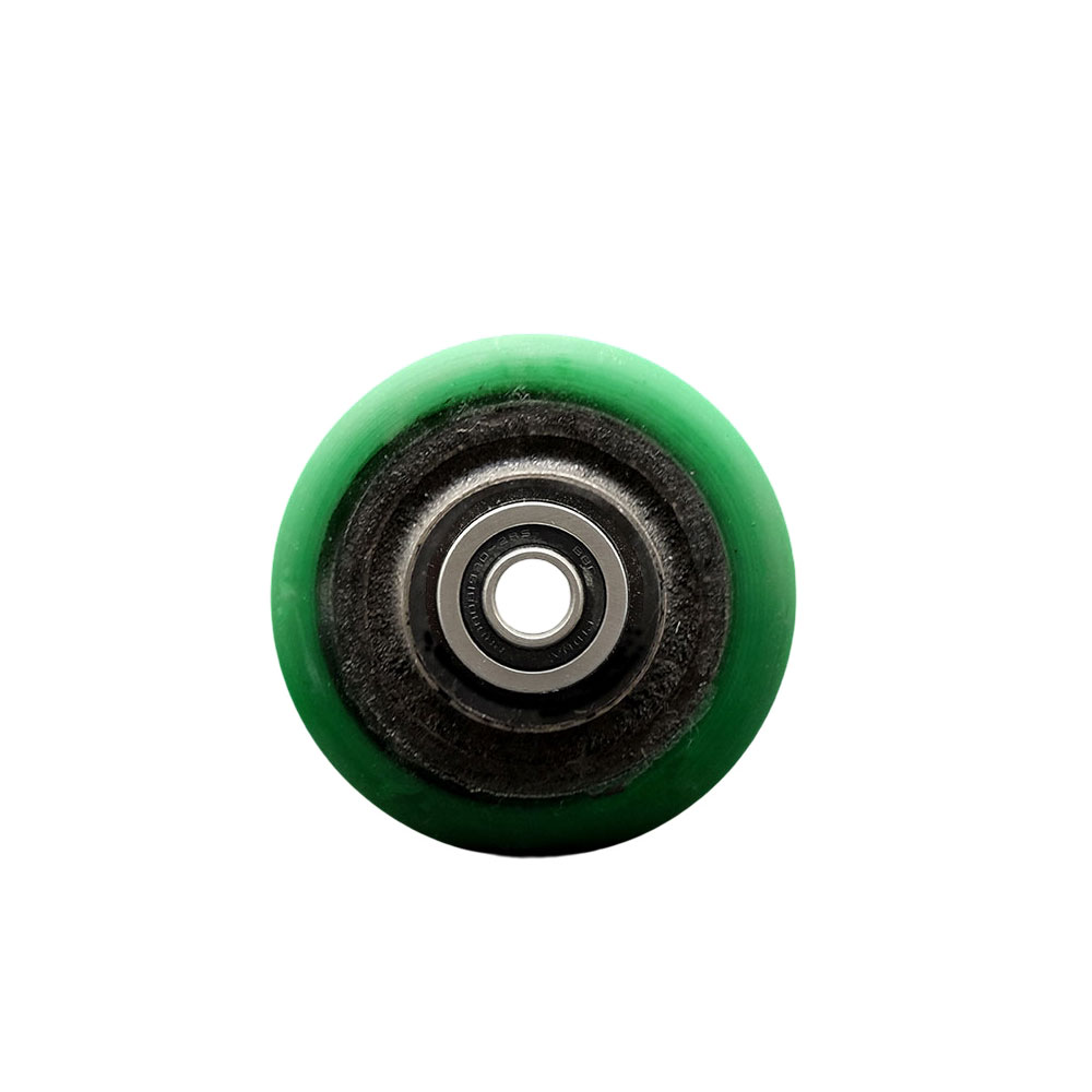SCC-PUB3420-GB 3.25 x 2 in. Green Polyurethane on Black Semi Steel Cast Iron Wheel Only with Precision Ball Bearing 0.5 in. Bore
