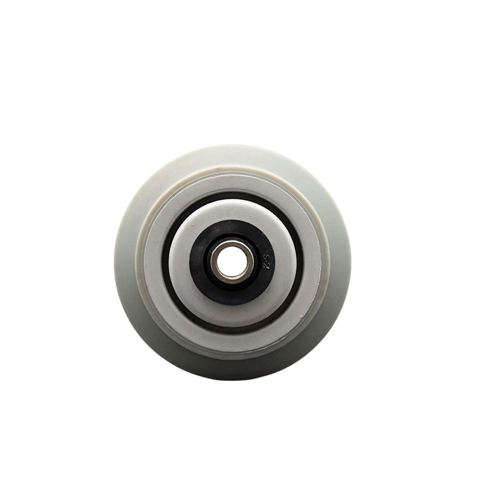 SCC-TPRRF420 4 x 2 in. Thermoplastic Rubber Flat Tread Wheel Only with Roller Bearing 0.5 in. Bore