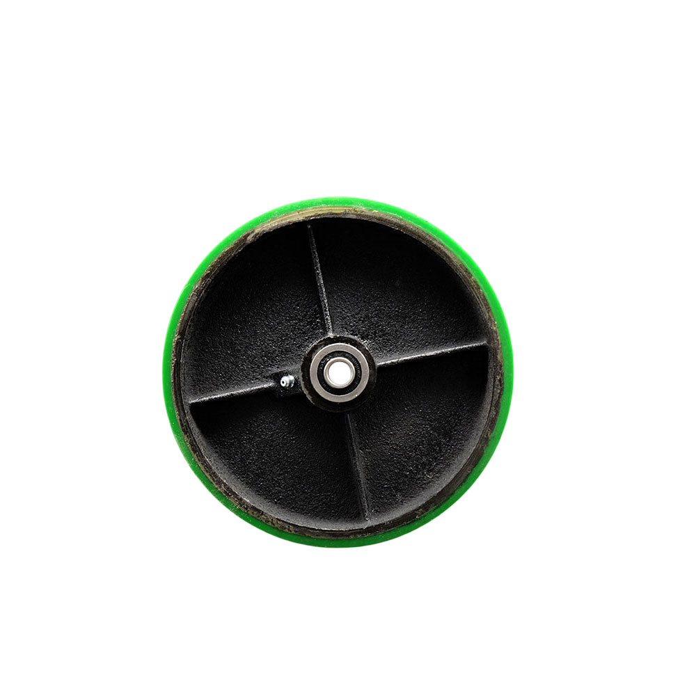 SCC-PUB620-GB 6 x 2 in. Green Polyurethane on Black Semi Steel Cast Iron Wheel Only with Precision Ball Bearing 0.5 in. Bore