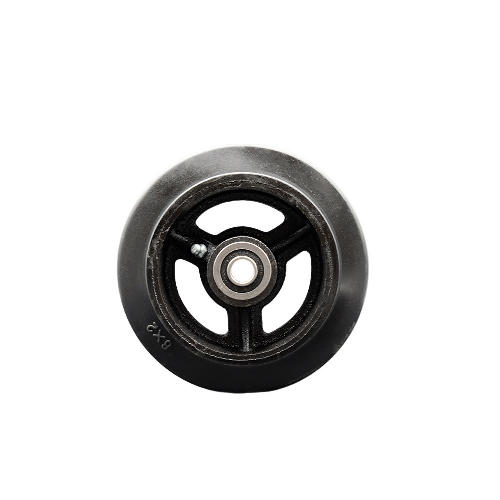 SCC-RSB620 6 x 2 in. Rubber on Cast Iron Wheel Only with Precision Ball Bearing 0.5 in. Bore